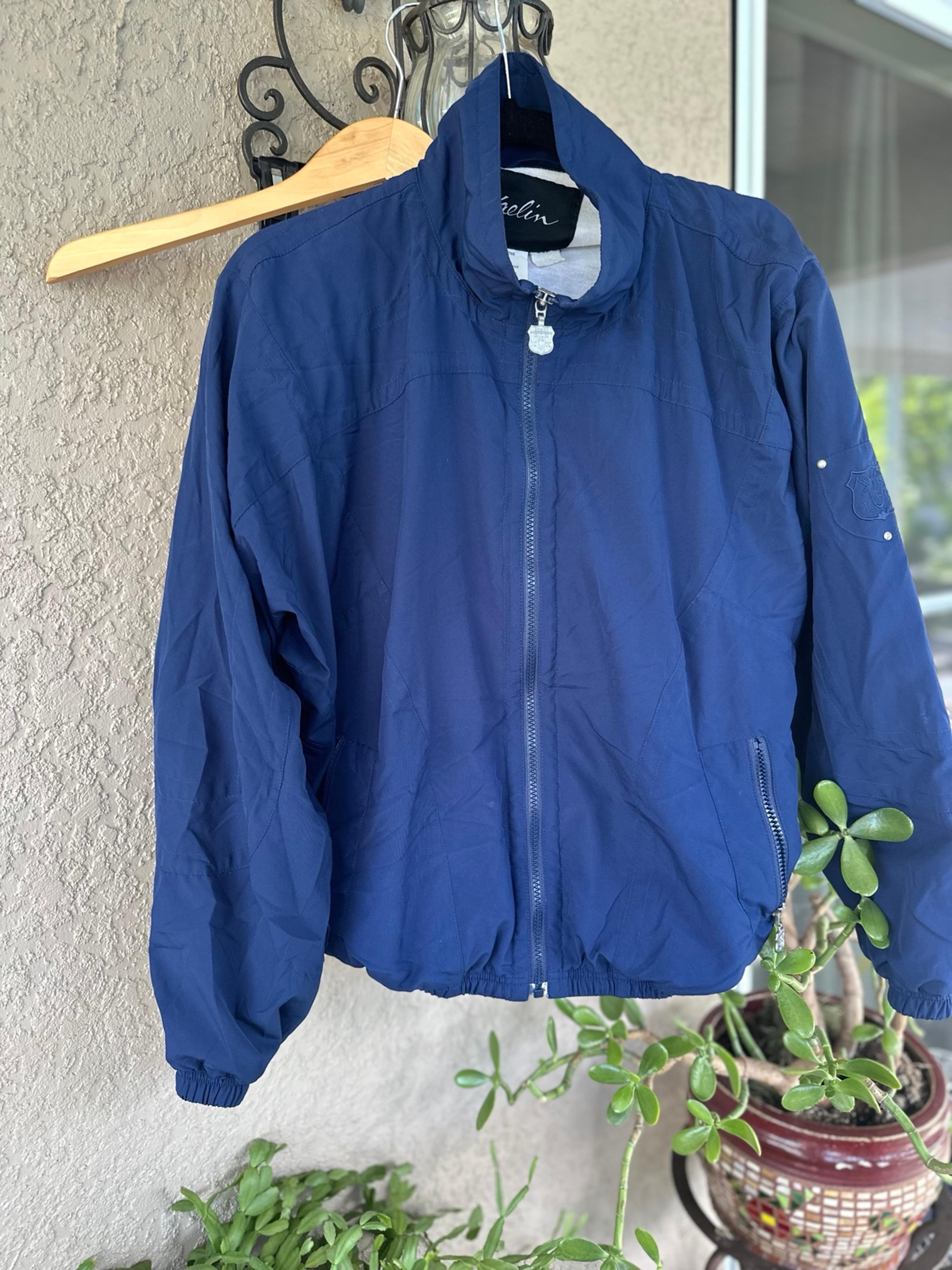 Vintage Kaelin Windbreaker Packable Jacket Zipped PocketsSz LBlue
