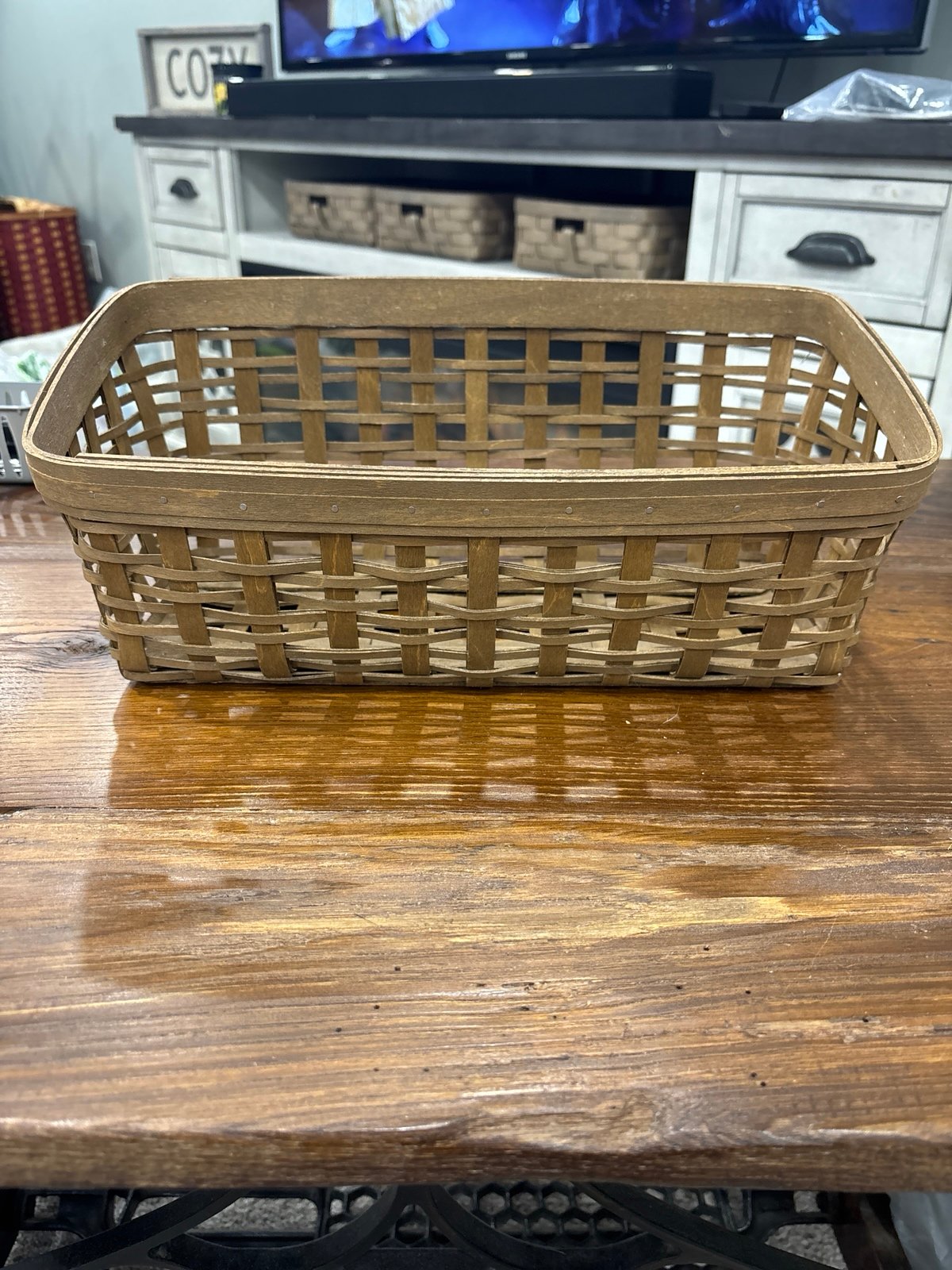 Longaberger 2022 DB Open Weave Vanity Basket.