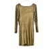 NWT House of CB Sabella Draped Backless Bodycon Mini Dress Size S Gold