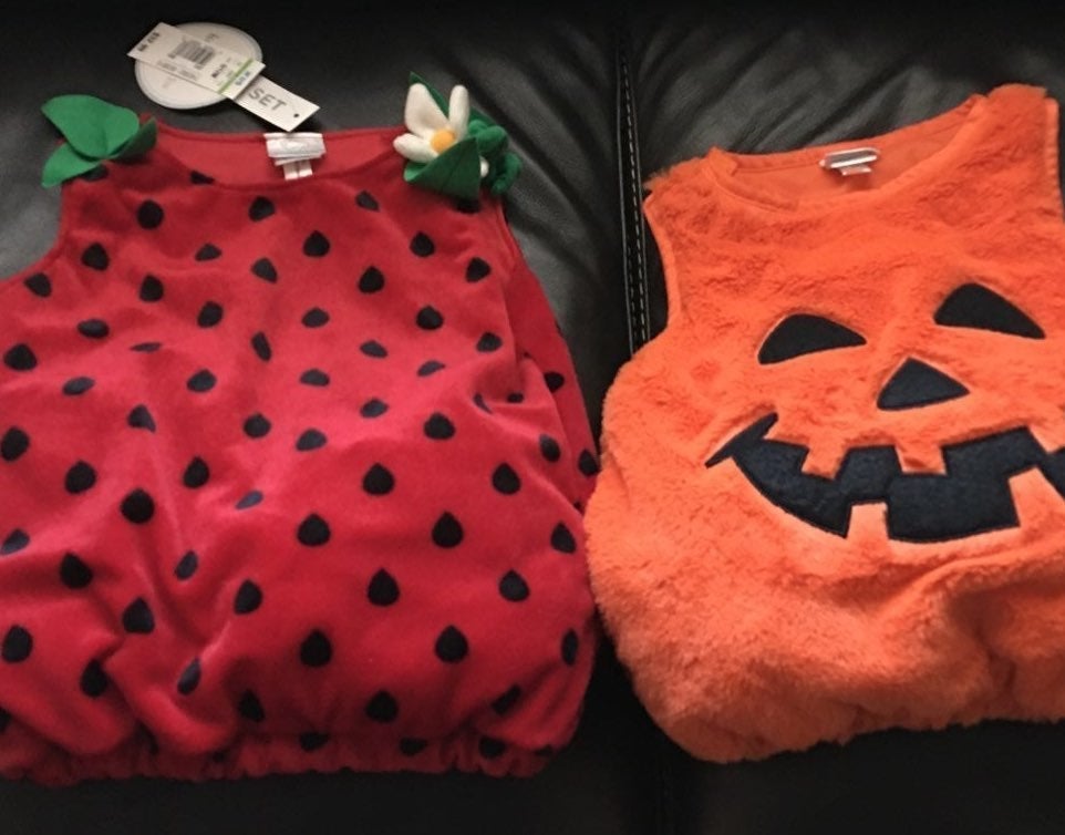 BABY GIRL STRAWBERRY AND PUMPKIN OUTFIT
