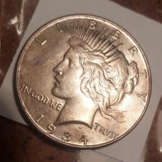 1934 PEACE DOLLAR
