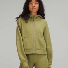 Lululemon Scuba Oversized Full-Zip Bronze Green size Xs/S
