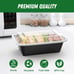 50 Pack (100-Piece) 24 oz Meal Prep Containers Reusable with Lids