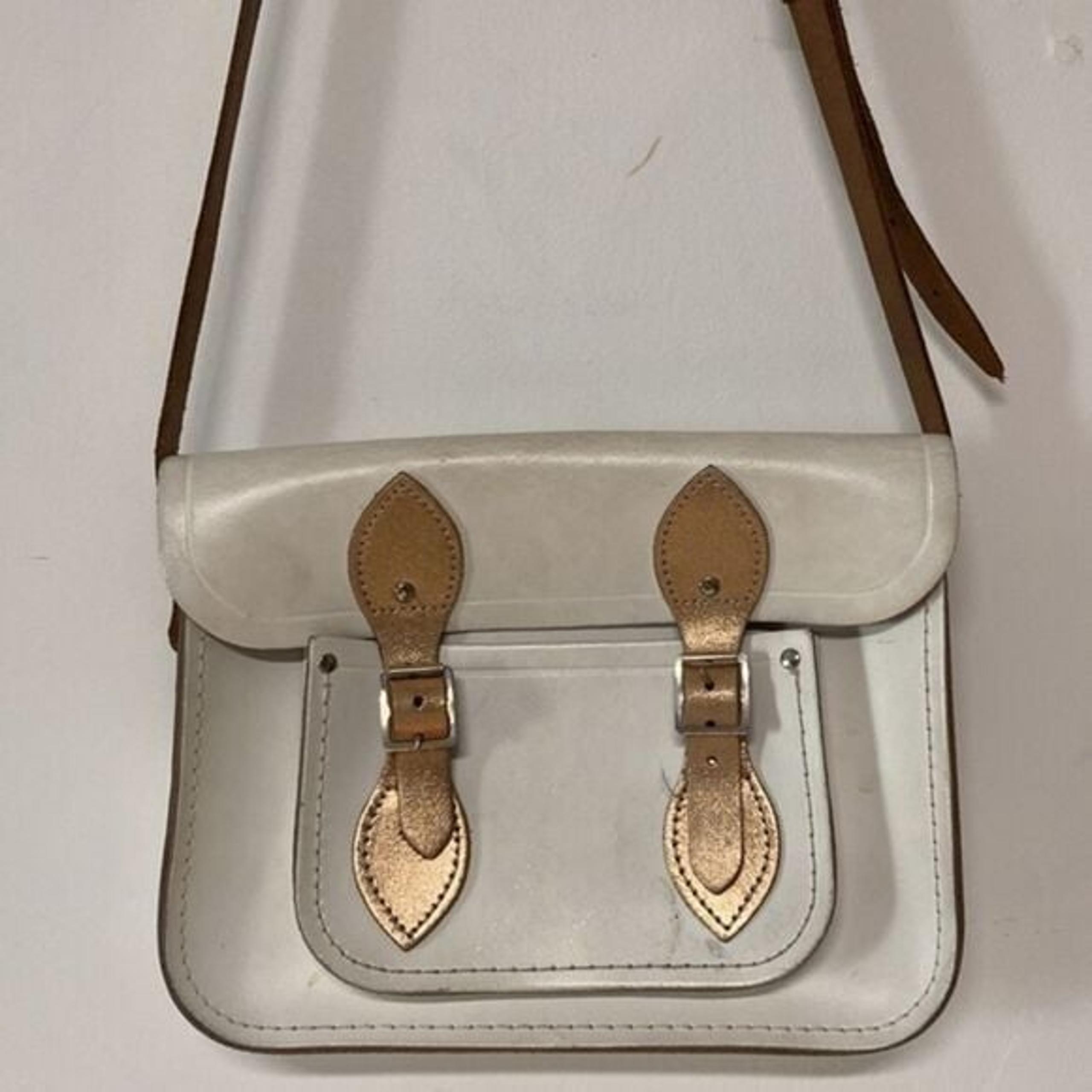 The Cambridge Satchel Company White Bag w/rose gold accents