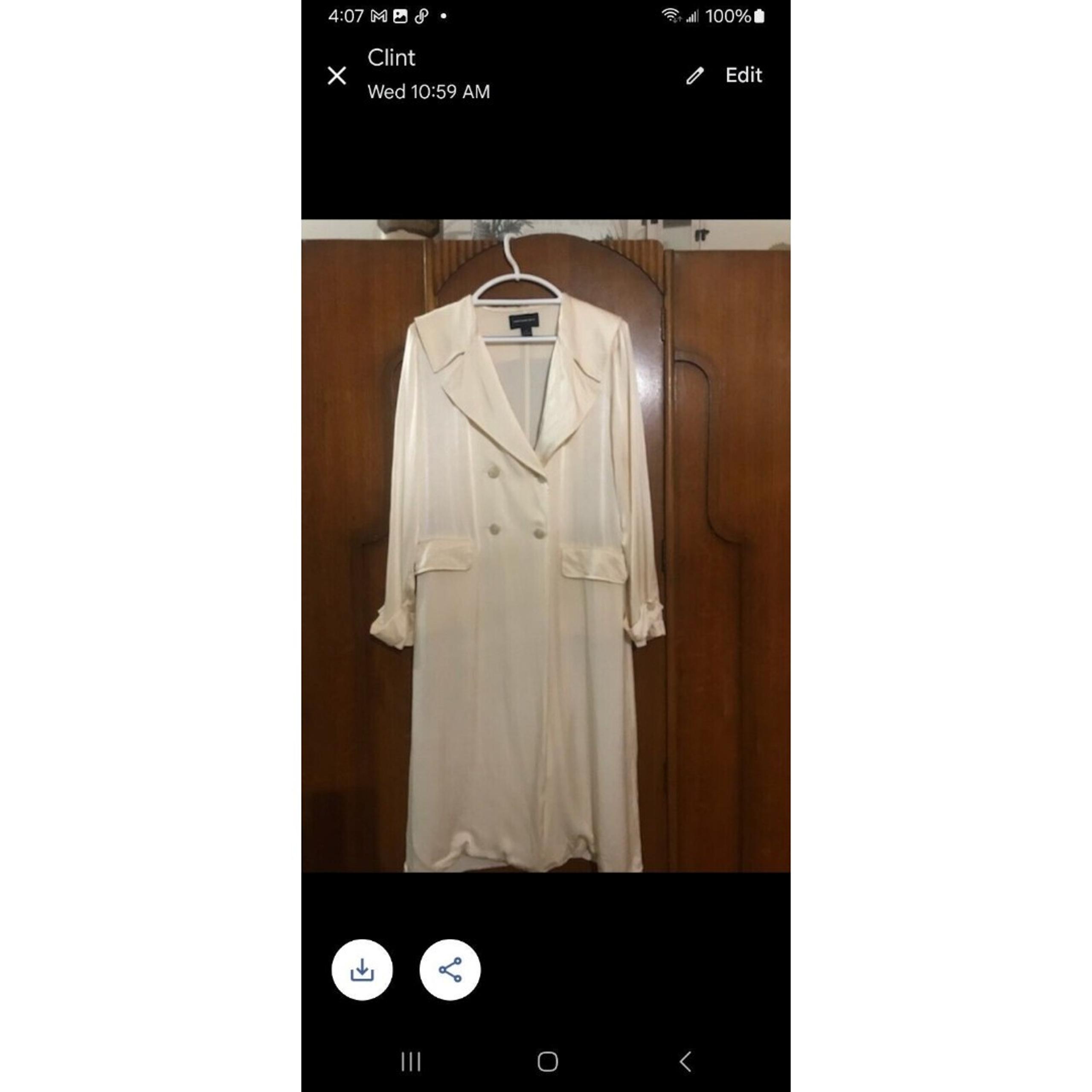 Something Navy White Midi  Button Closure With Pockets. Size M.  B32