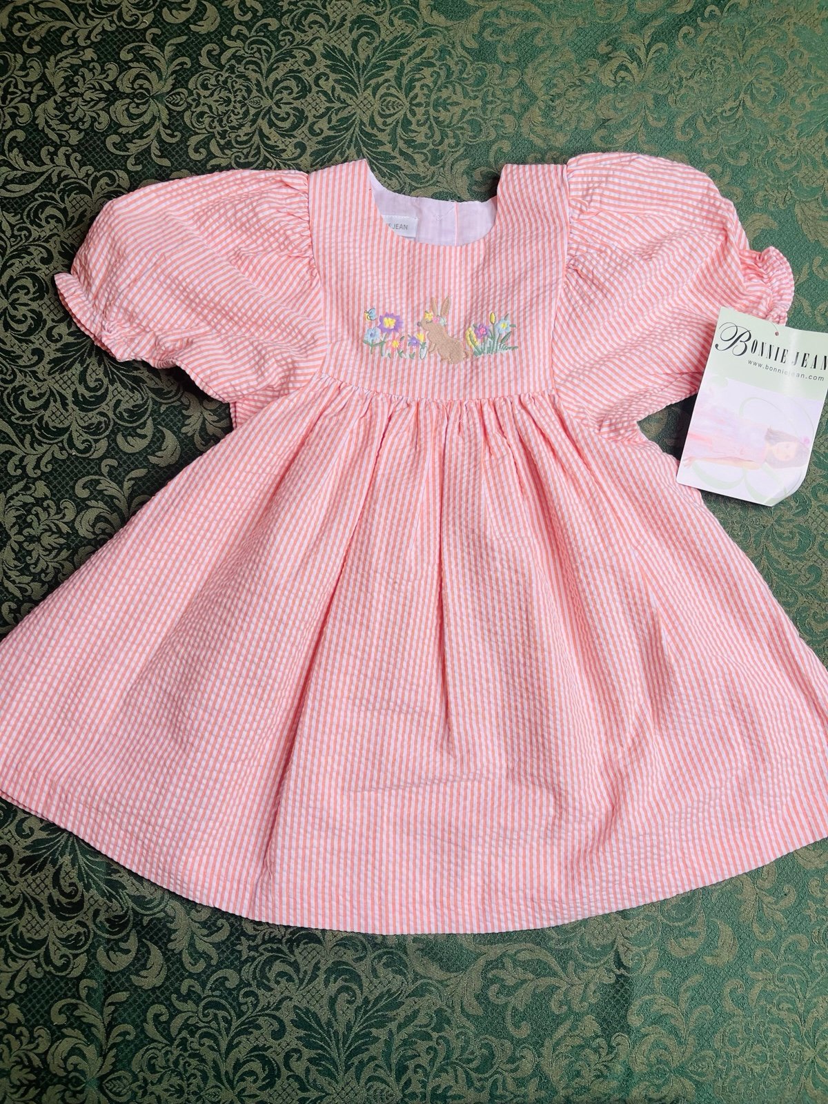 NWT 3t easter bunny Twirl dress bonnie jean peter rabbit toddlers seersucker