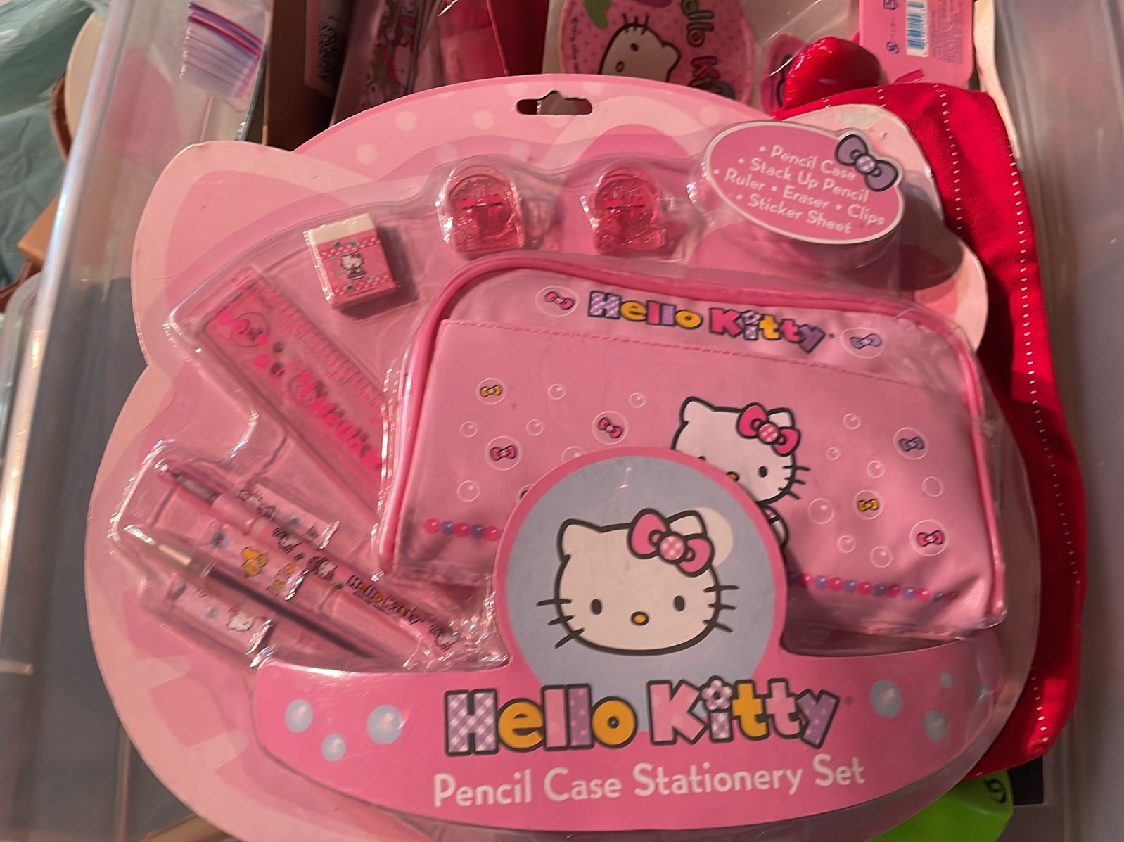 Hello Kitty Pencil Case Stationery Set