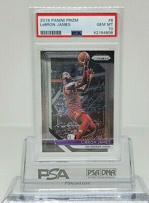 2018 PRIZM LEBRON JAMES #6 PSA 10 GEM MINT CAVS MIAMI HEAT LAKERS MVP NICE CARD!