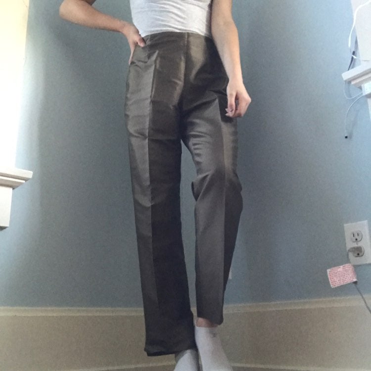 Talbots Green Silk Pants