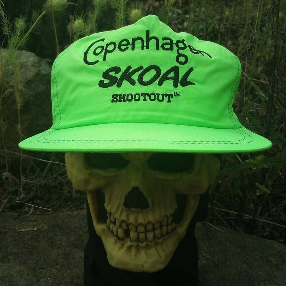 Deadstock Vintage Copenhagen SKOAL Shootout Neon Snap Back Hat