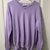 Peter Millar light purple v neck sweater cashmere silk and cotton knit size XL
