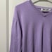 Peter Millar light purple v neck sweater cashmere silk and cotton knit size XL