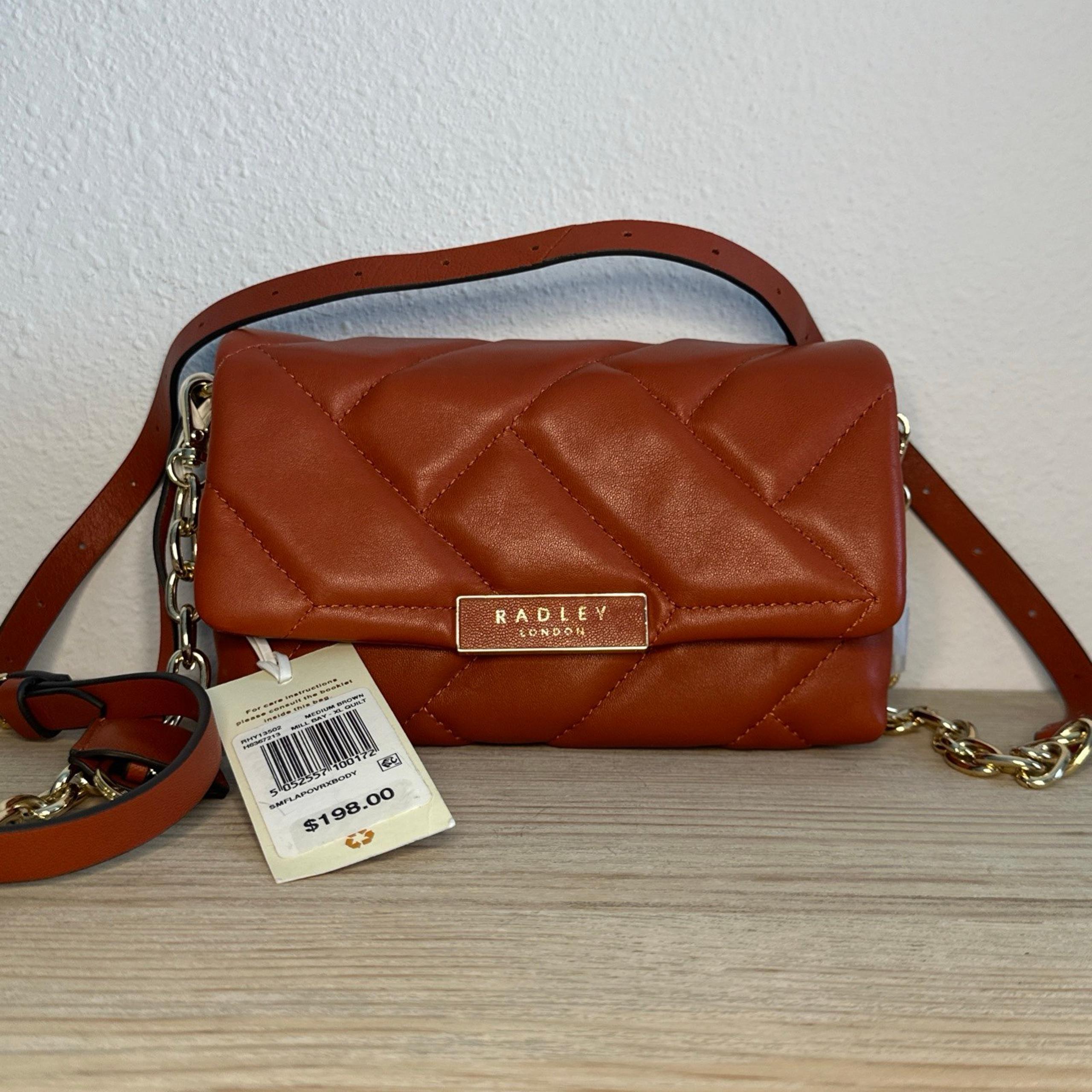 Radley London Women's Mill Bay Medium Flapover Cross Body Bag - Brown $198 NWT
