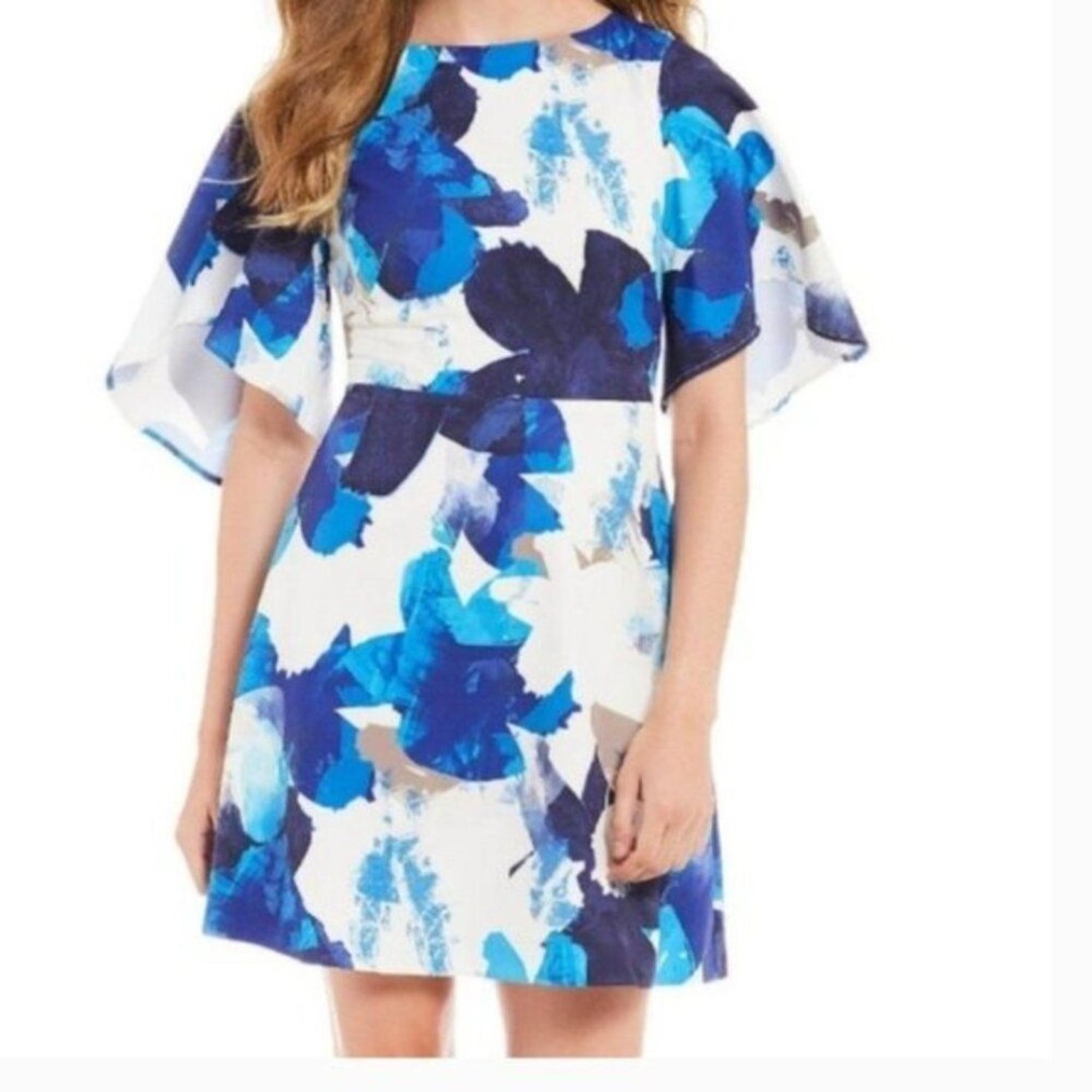 Belle Badgley Mischka Abstract Print Knee Length Dress Women's Size 2
