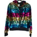 Victoria’s Secret PINK bling rainbow sequin fashion show full zip hoodie