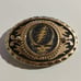 Grateful Dead STEAL YOUR FACE Stealie Gold Tone Belt Buckle 3.25x2.25