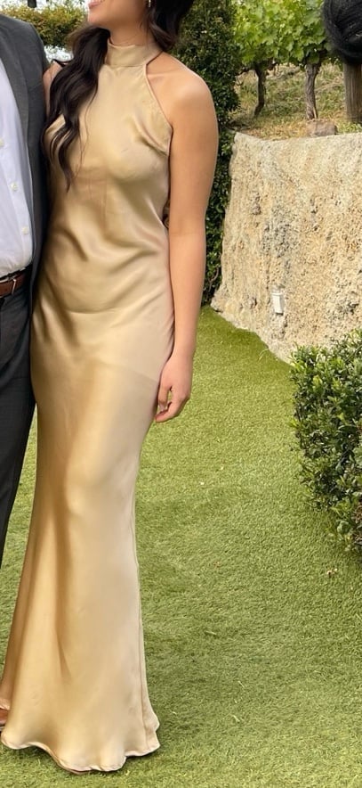 Pretty Lavish bridesmaid dress in Champagne/Gold