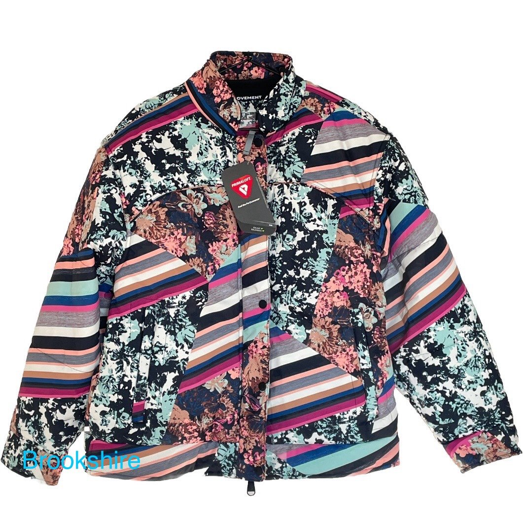 FP Movement Free People Bunny Slope Printed Jacket Puffer Jacket Size Medium