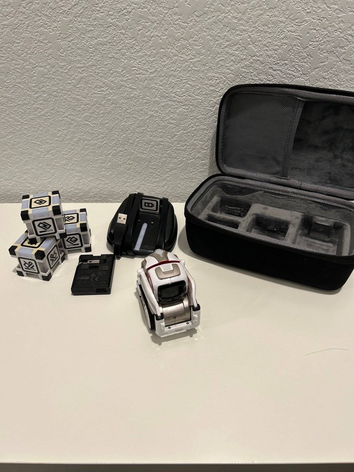 Anki Cozmo Robot with Case, Charging Dock, and Three Cubes