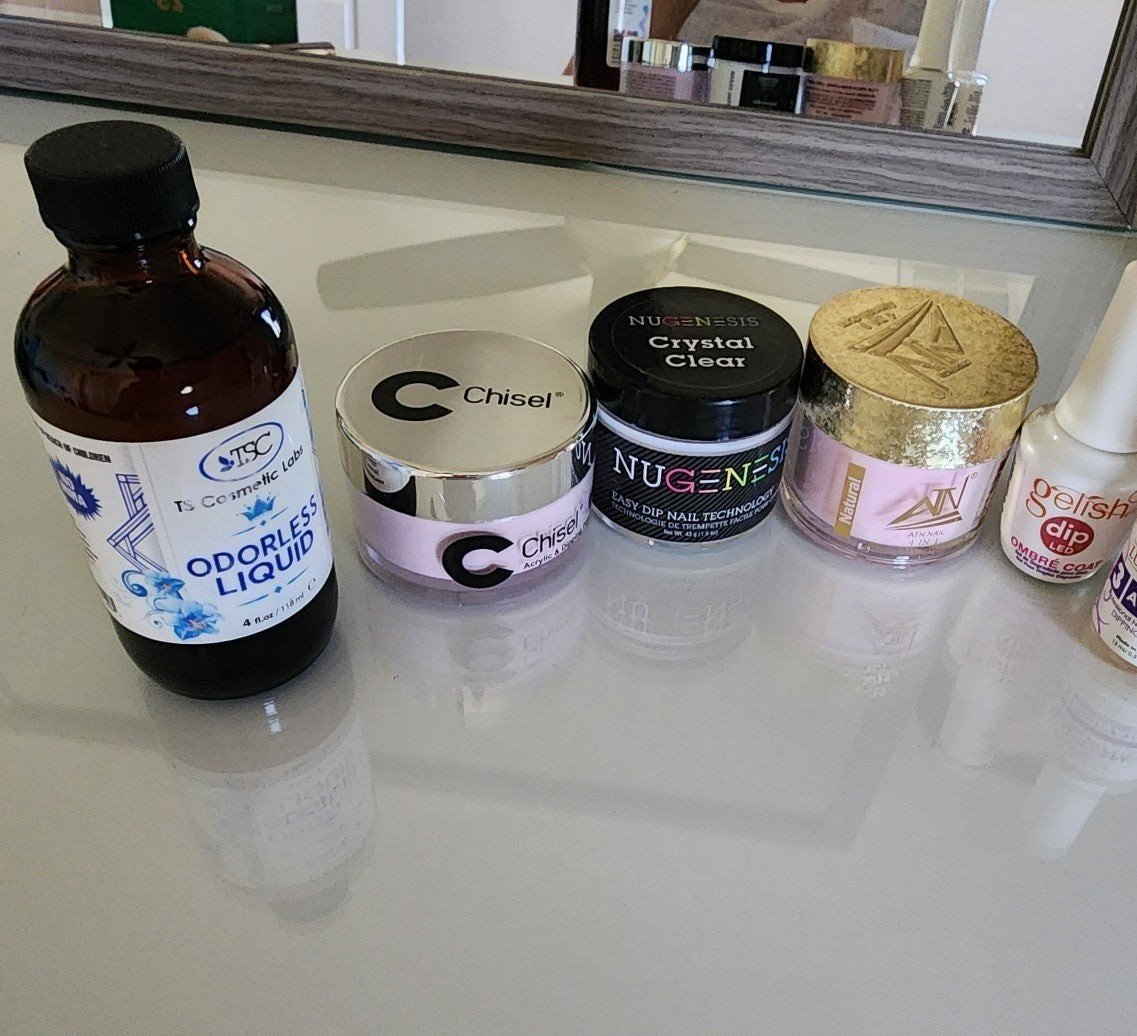 Nail dip and acrylic bundle