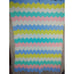 Chevron Multicolored Ripple Afghan Throw Blanket