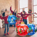 NEW 2 PCS PVC Inflatable Christmas Ball with 2 Christmas Ribbon, 24 Giant