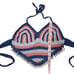 hand made yarn crochet top with shell tassel trim beach size small adjustable