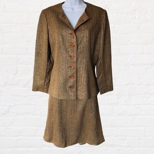 Vintage Valentino Miss V Tweed Jacket and skirt set