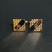 【Extremely Beautiful】Dior Cufflinks and Tie Pin Set, Gold, Mesh, Logo ①