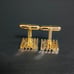 【Extremely Beautiful】Dior Cufflinks and Tie Pin Set, Gold, Mesh, Logo ①
