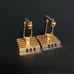 【Extremely Beautiful】Dior Cufflinks and Tie Pin Set, Gold, Mesh, Logo ①