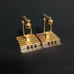 【Extremely Beautiful】Dior Cufflinks and Tie Pin Set, Gold, Mesh, Logo ①
