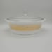 Vintage MCM Inland Glass Gold Atomic Striped Casserole with Lid 1.5 Quart