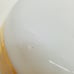 Vintage MCM Inland Glass Gold Atomic Striped Casserole with Lid 1.5 Quart