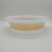 Vintage MCM Inland Glass Gold Atomic Striped Casserole with Lid 1.5 Quart