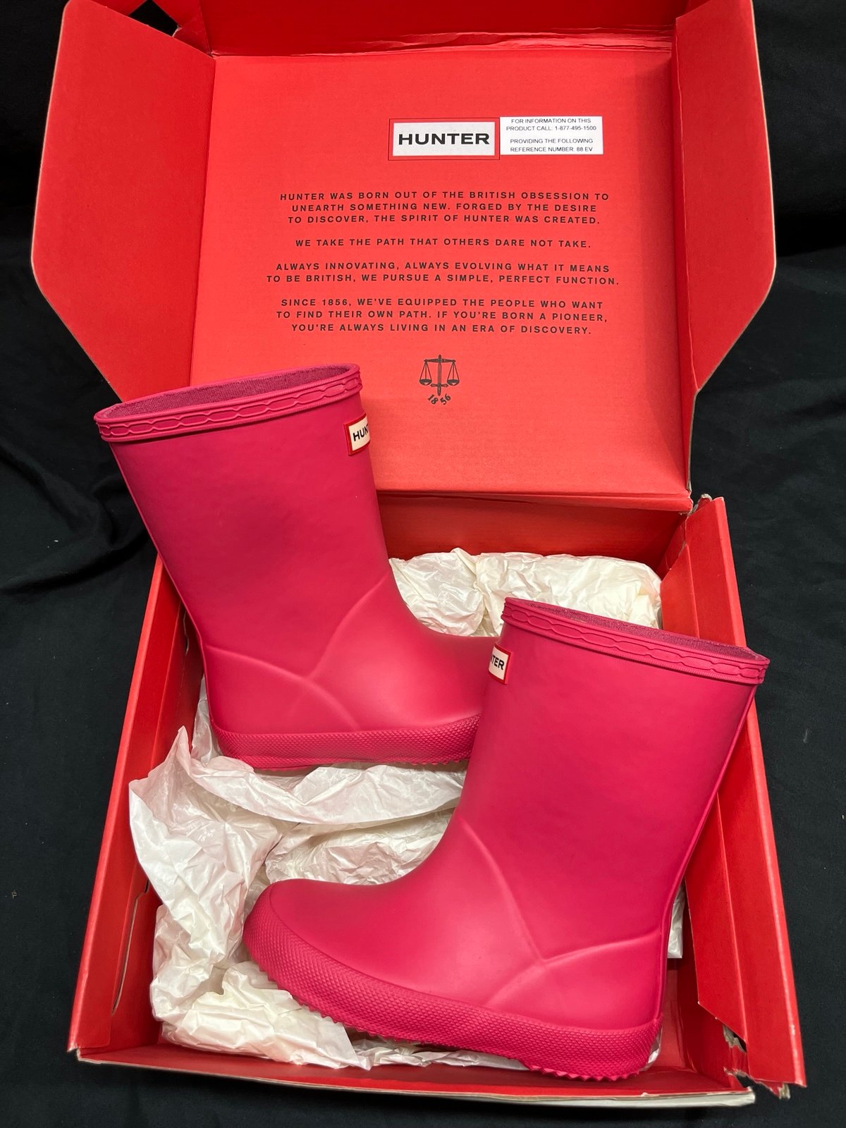 Kids Hunter Pink Boots Size 10