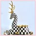 Mackenzie Childs Courtly Check Deer Planter
