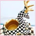 Mackenzie Childs Courtly Check Deer Planter