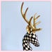 Mackenzie Childs Courtly Check Deer Planter