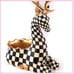 Mackenzie Childs Courtly Check Deer Planter