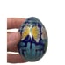Vintage Cloisonne Colorful Patterned Egg with Wooden Stand