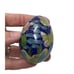 Vintage Cloisonne Colorful Patterned Egg with Wooden Stand