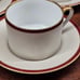 9 Sets Fitz & Floyd cup & saucers Deauville Burgundy