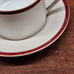 9 Sets Fitz & Floyd cup & saucers Deauville Burgundy