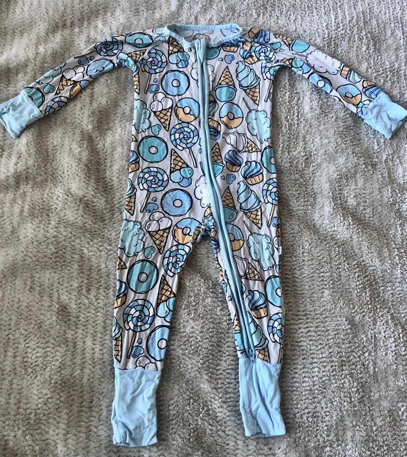 Little Sleepies Blue Grey Sweet Treats 6-12