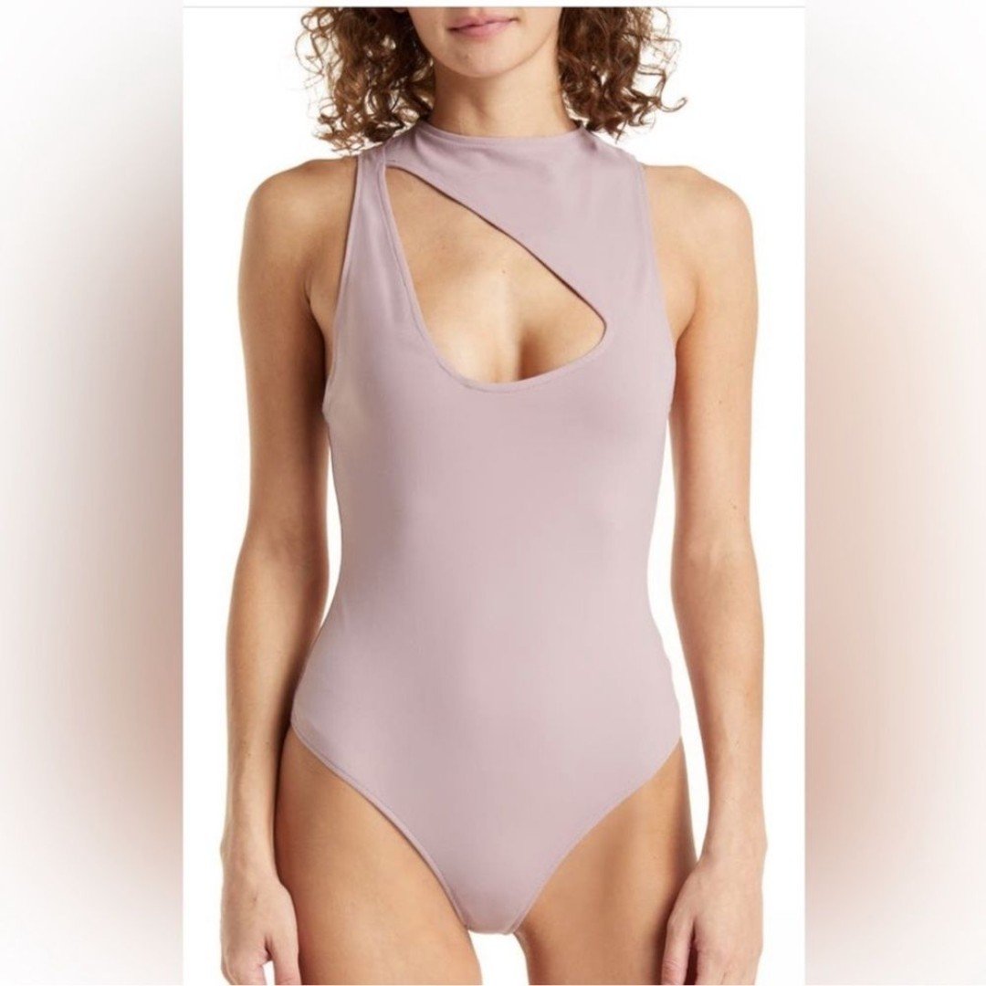 FP Intimately Free People Keep It Going Sleeveless Tank Bodysuit Pink Purple