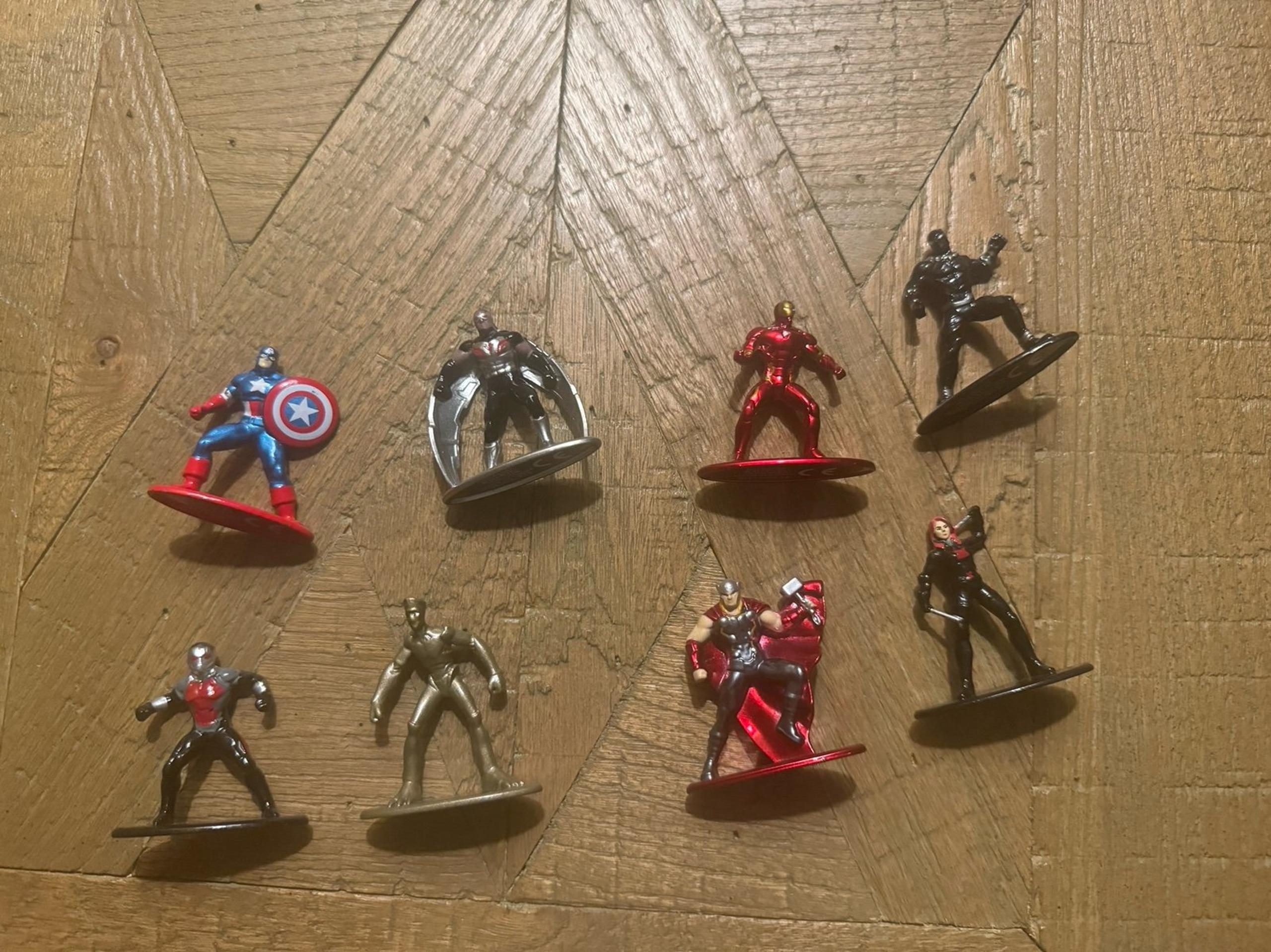 Jada Toys Marvel Nano Metalfigs Mini Figures Die Cast Metal Lot Of 8