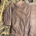 Vtg 80s MEMBERS ONLY Leather Jacket Brown Bomber Jacket Distressed Mens Size L