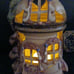 Handcrafted-Handpainted Art Pottery Fairy House-Fairy Lamp