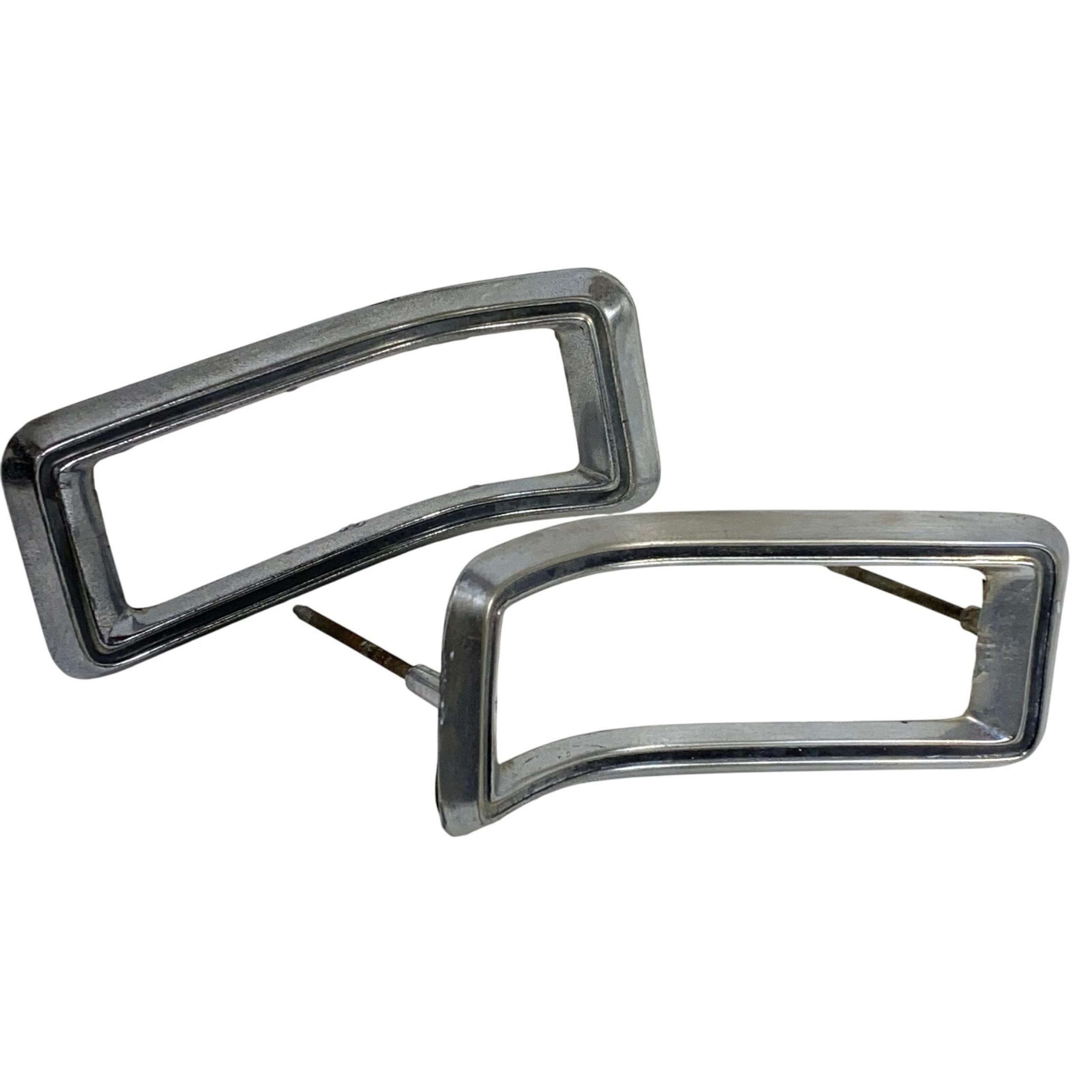 '67 '68 Ford Mustang Tail Light Chrome Trim Bezel Moulding Set Original OEM